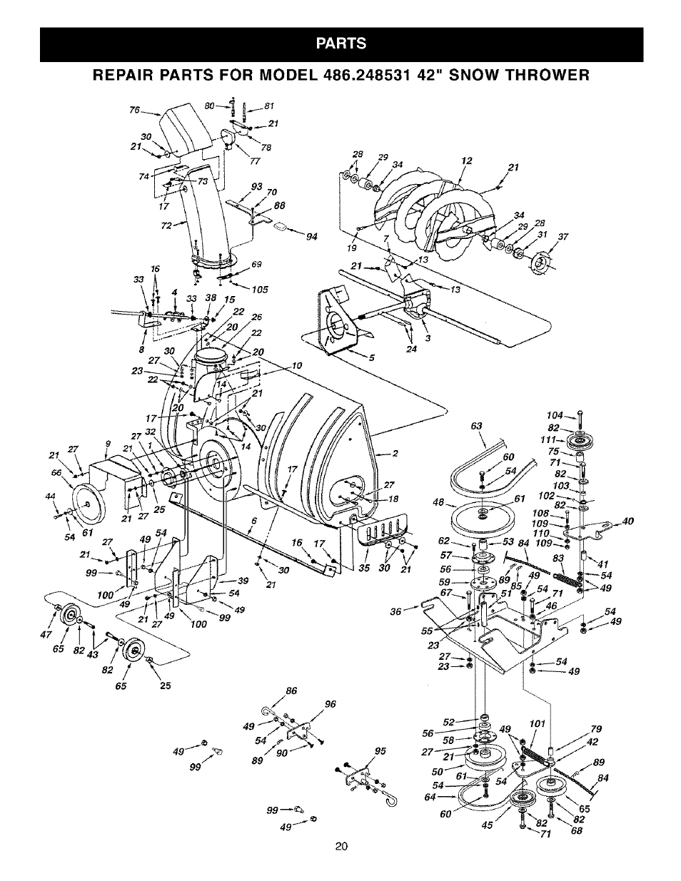 Craftsman 486.248531 User Manual | Page 20 / 28