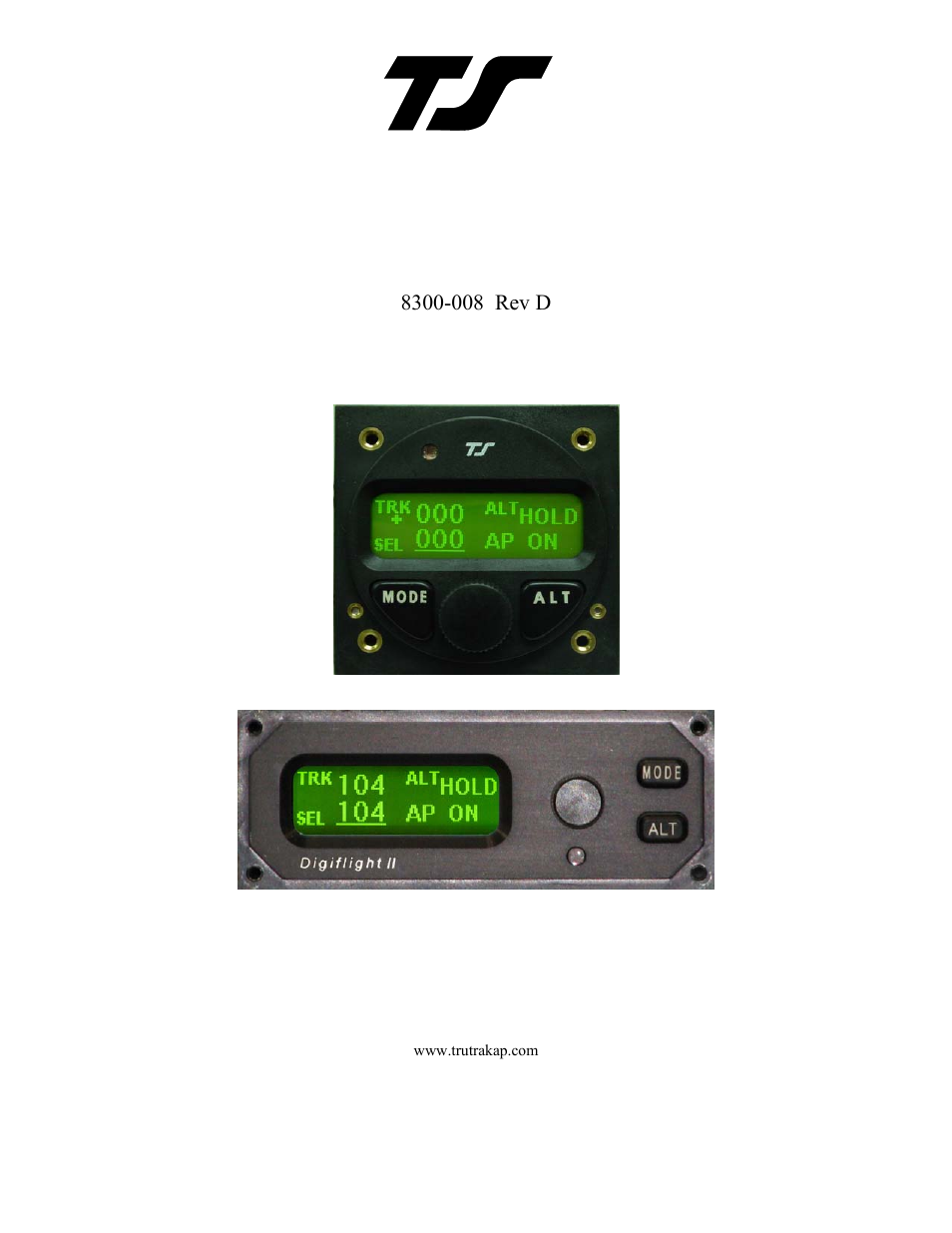 TruTrak Digiflight II Instal Manual User Manual | 24 pages