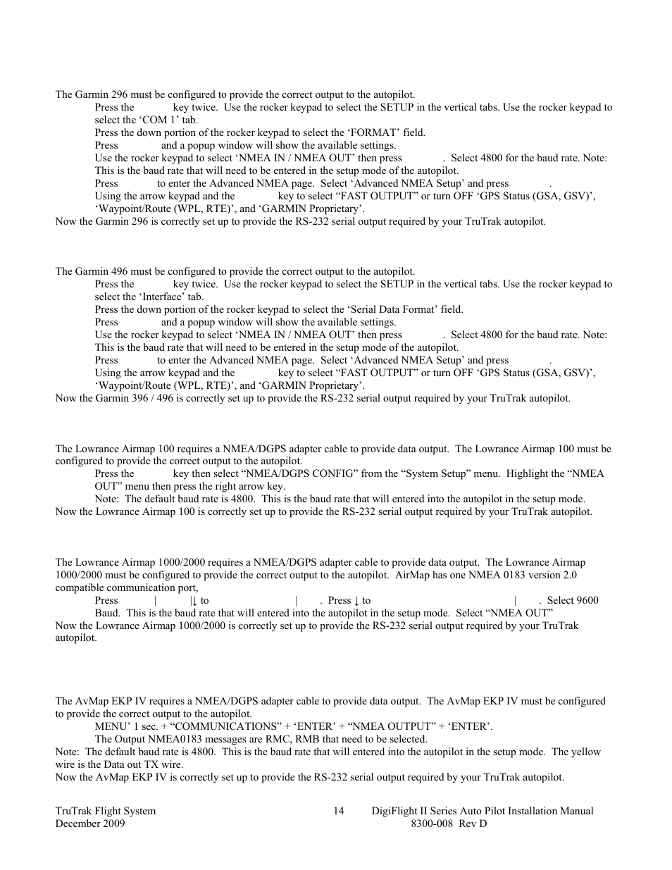 TruTrak Digiflight II Instal Manual User Manual | Page 16 / 24