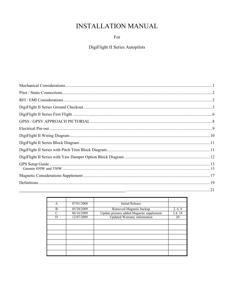 TruTrak Digiflight II Instal Manual User Manual | Page 2 / 24