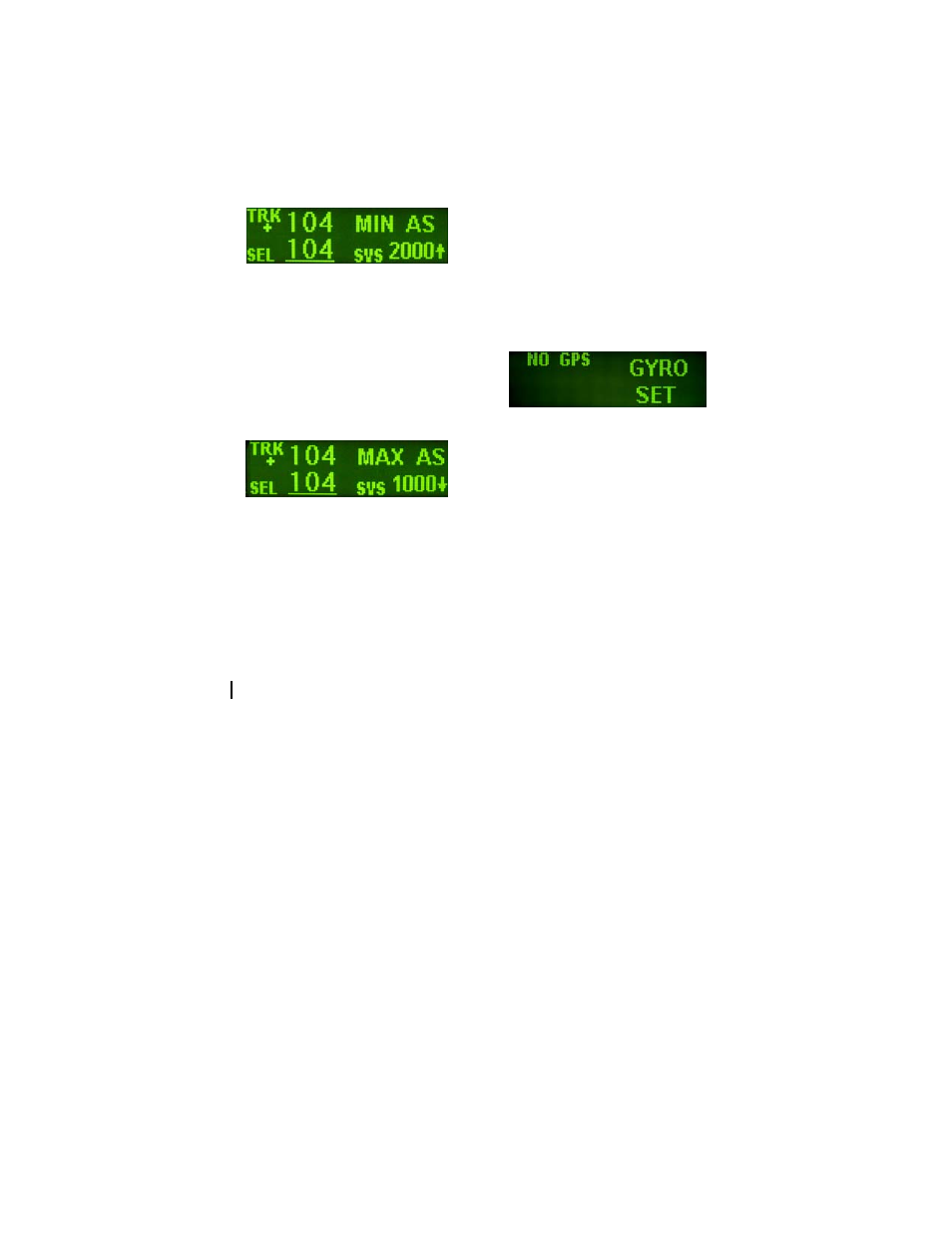 Gyro set, Power loss | TruTrak Digiflight II Operating Manual User Manual | Page 11 / 16