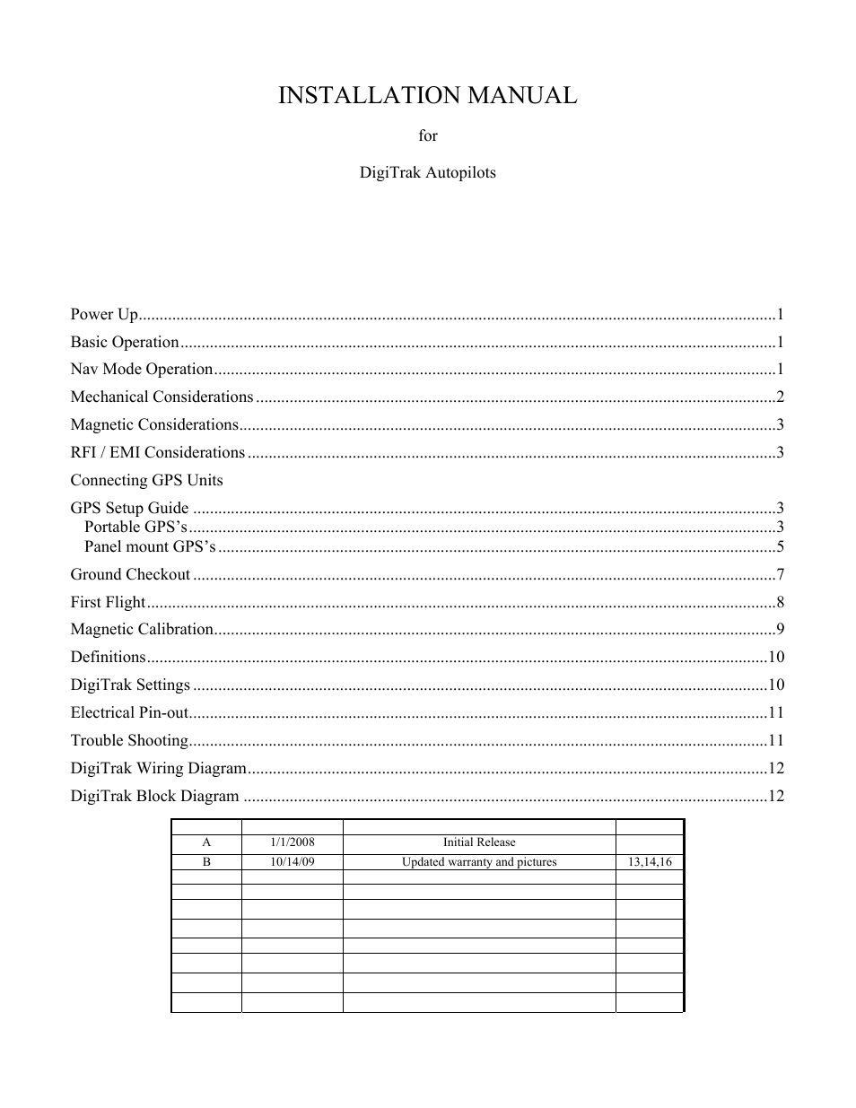 Installation manual | TruTrak Digitrak Install and User Guide User Manual | Page 2 / 20