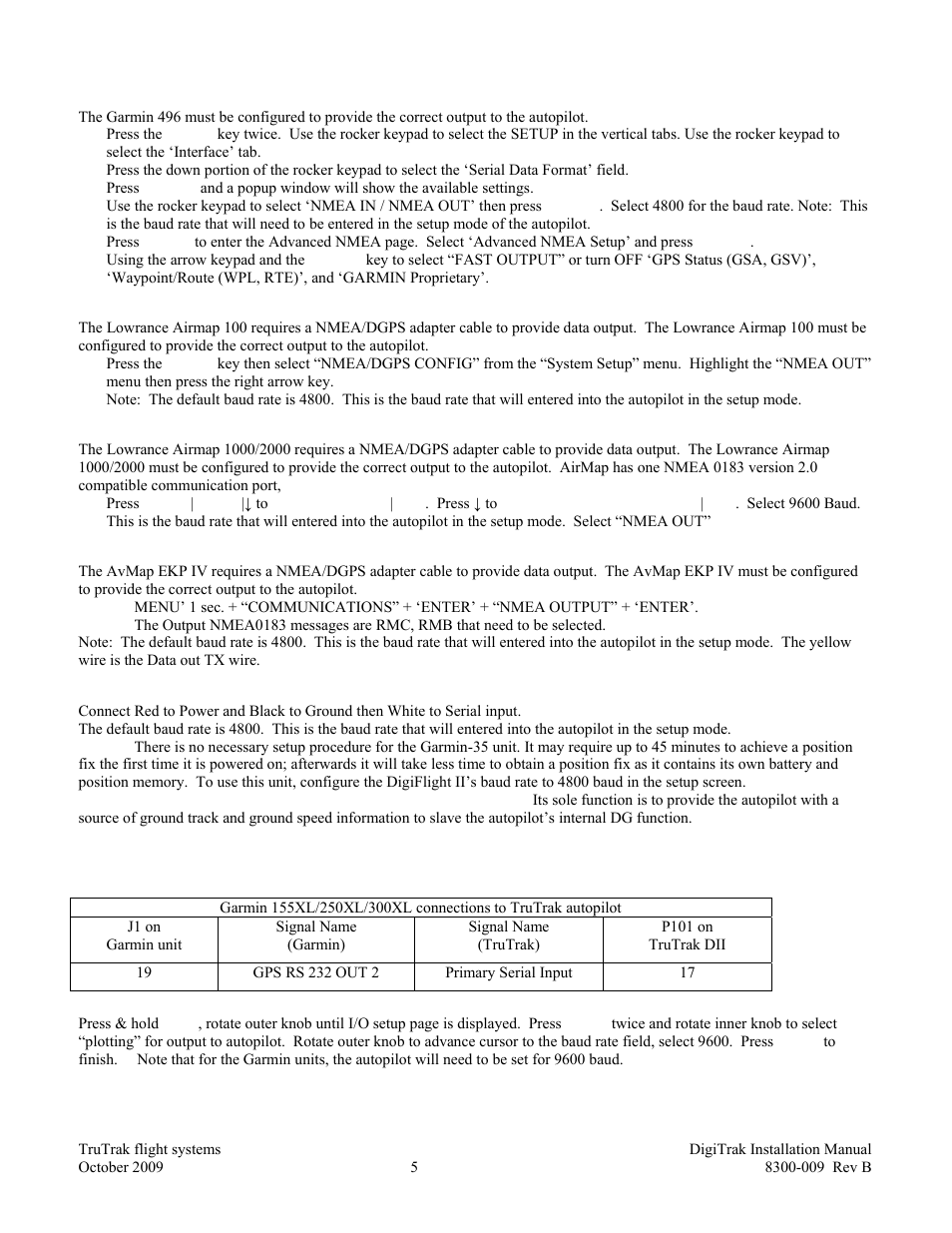 Panel mount gps’s | TruTrak Digitrak Install and User Guide User Manual | Page 7 / 20