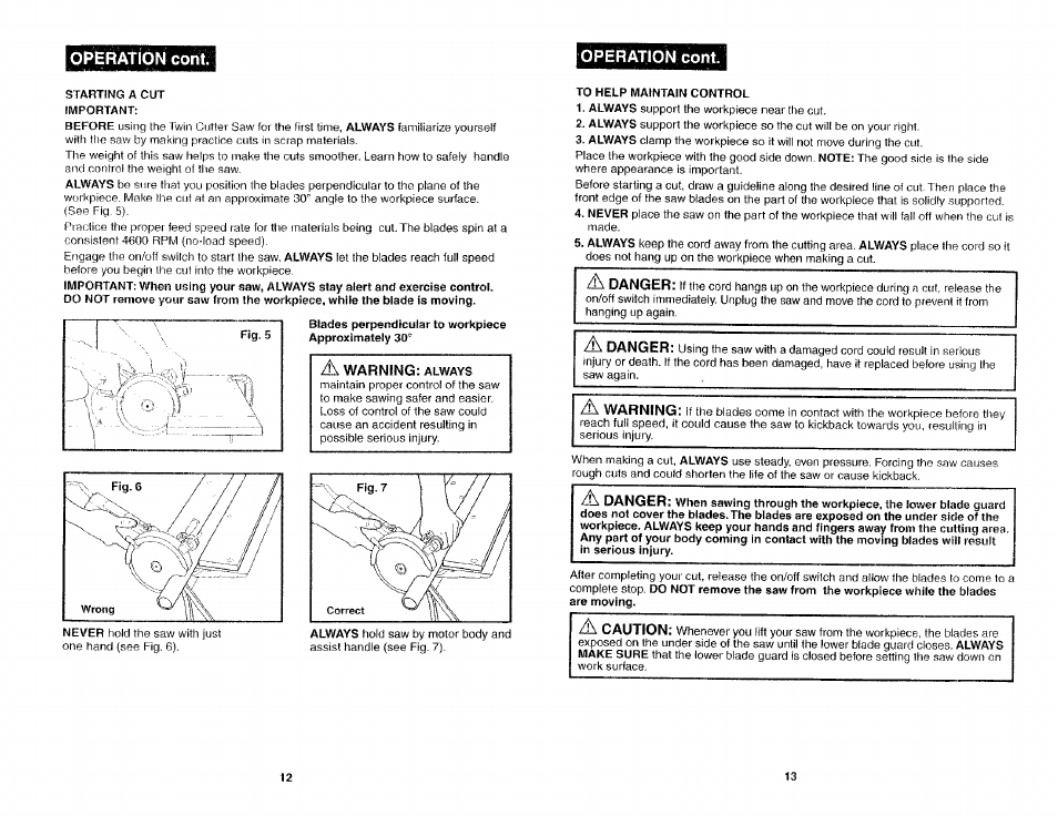 Safety instructions cont | Craftsman 286.26829 User Manual | Page 7 / 46
