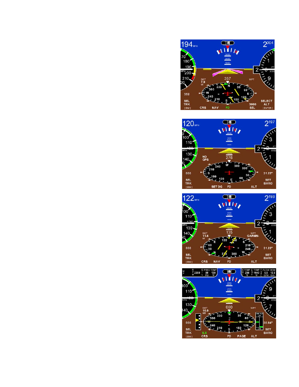 Altitude bug, Gps information, Sl 30 information | TruTrak EFIS (8300-056) User Manual | Page 7 / 24