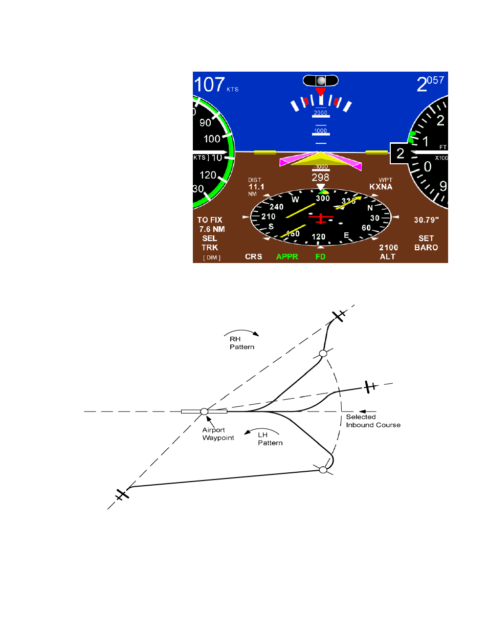 Automatic arrival transition, Press crs – select course – press appr | TruTrak EFIS (8300-056) User Manual | Page 8 / 24