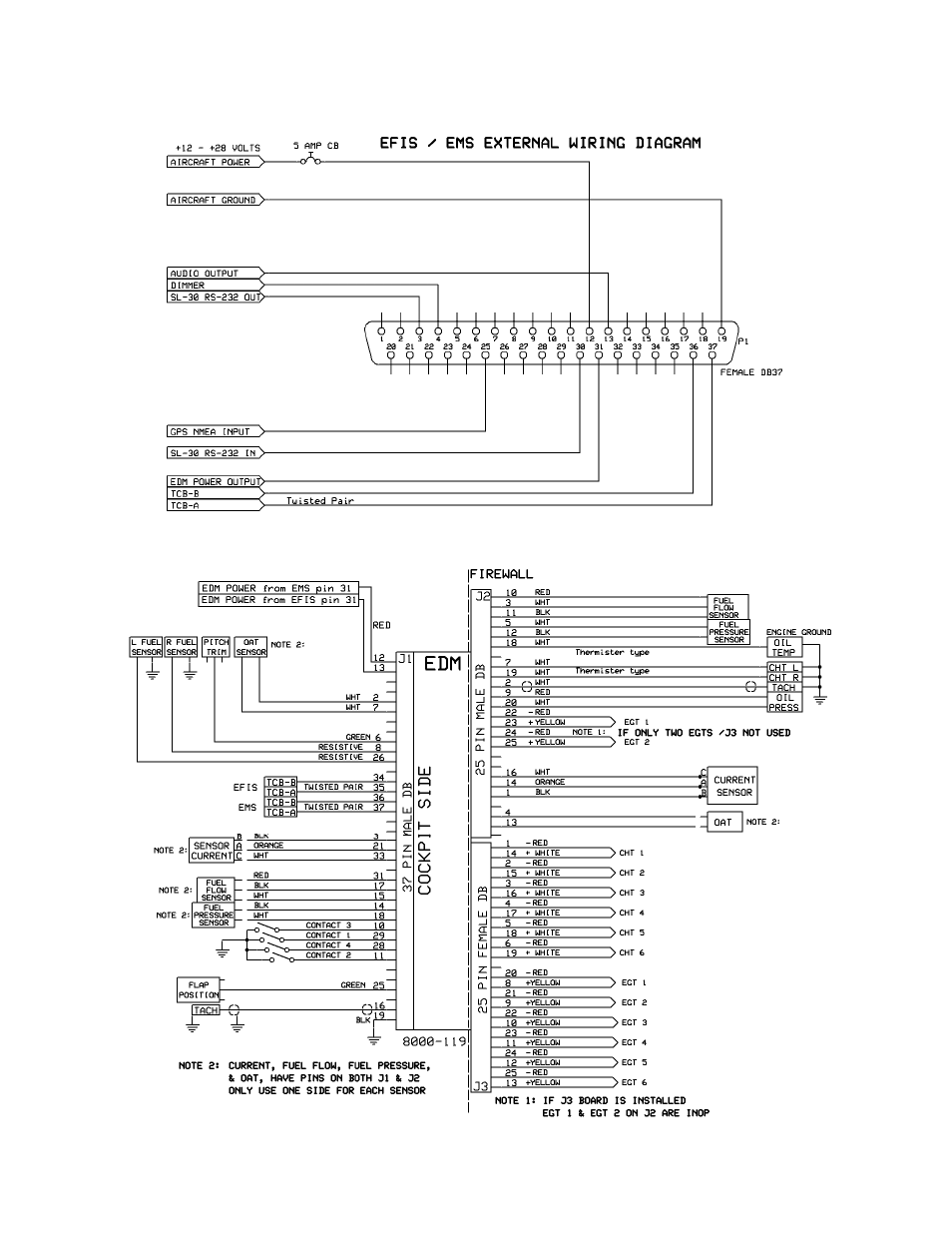 Ems / edm basic wiring diagram | TruTrak EMS BU (8300-065) User Manual | Page 19 / 32