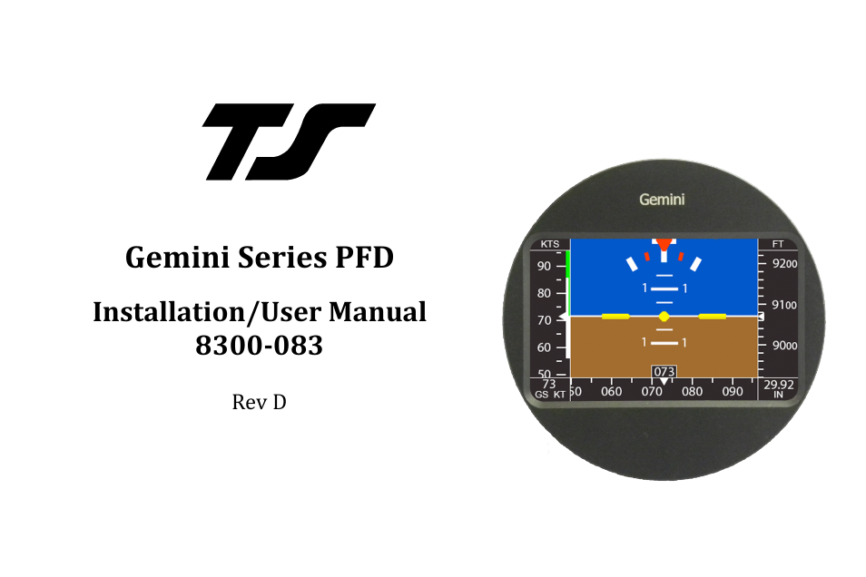 TruTrak Gemini PFD User Manual | 26 pages