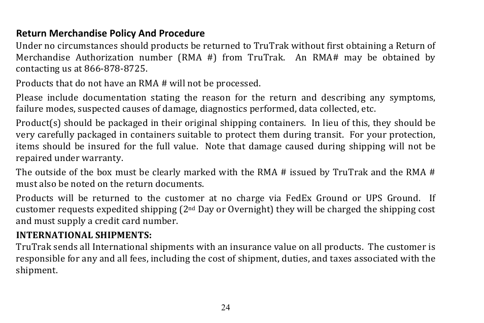 TruTrak Gemini PFD User Manual | Page 24 / 26