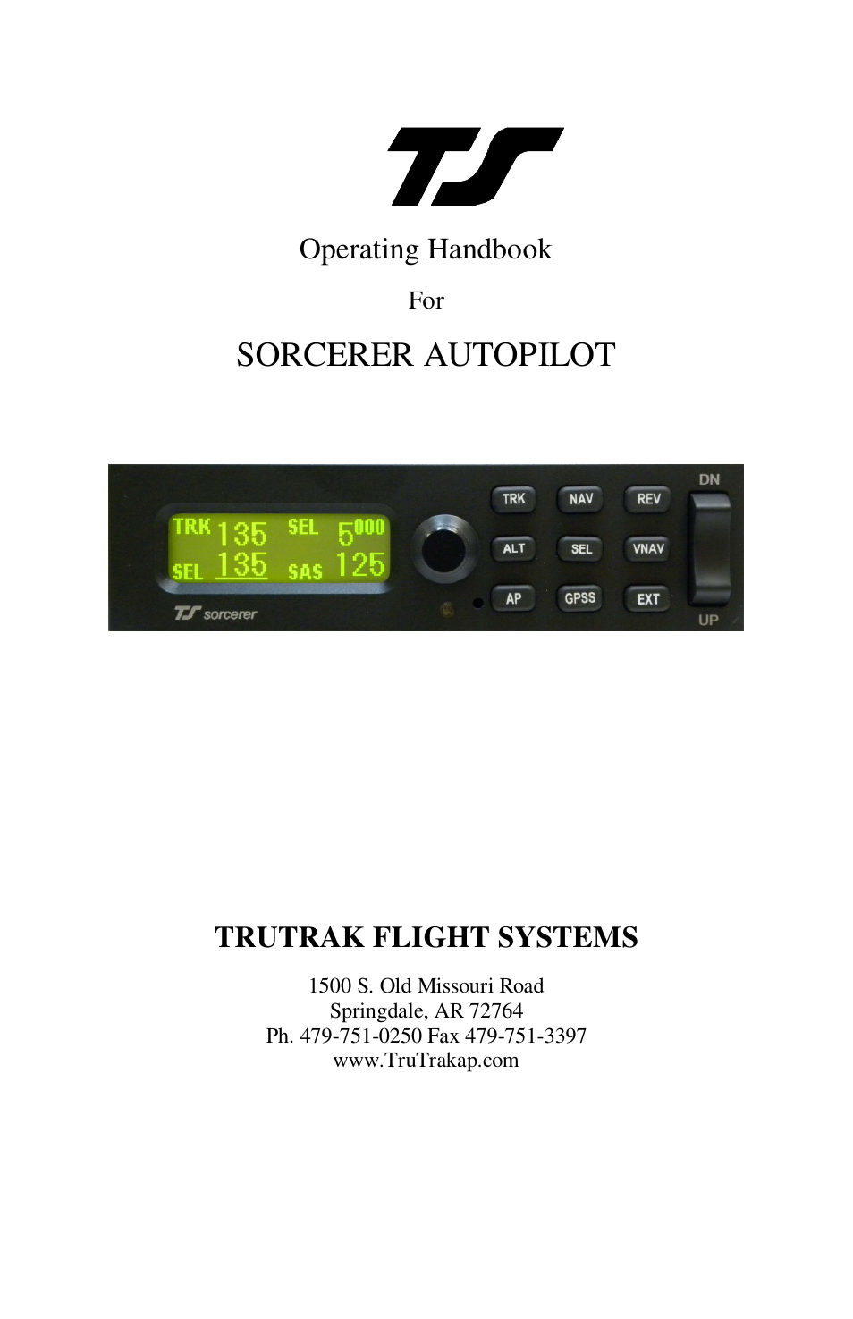 TruTrak Sorcerer User Manual | 20 pages