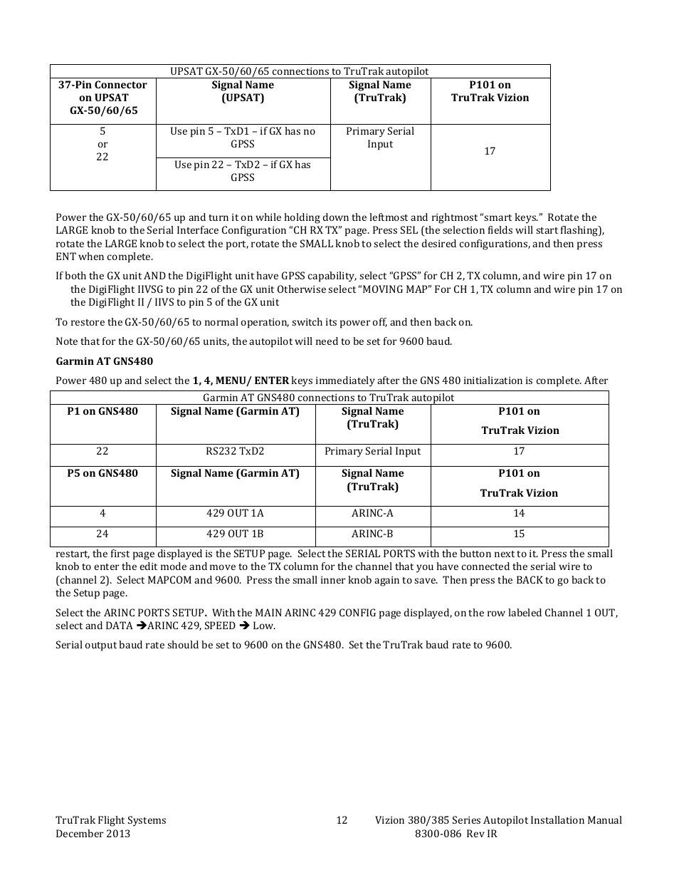 TruTrak Vizion 380-385 Install manual User Manual | Page 14 / 20