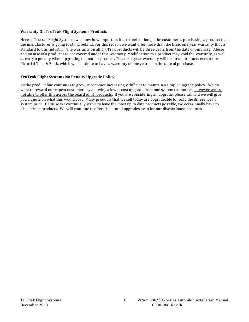 TruTrak Vizion 380-385 Install manual User Manual | Page 17 / 20