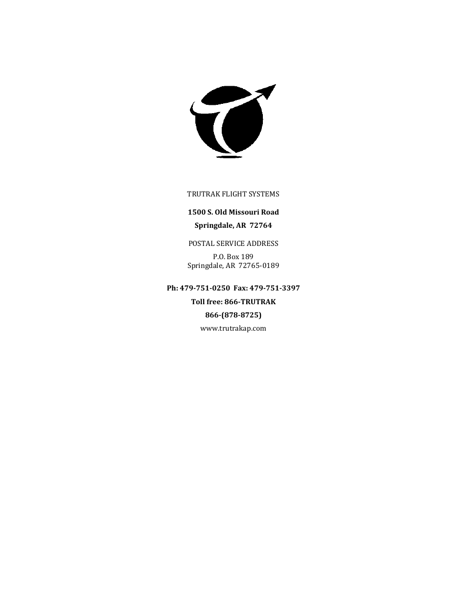 TruTrak Vizion 380-385 Install manual User Manual | Page 20 / 20