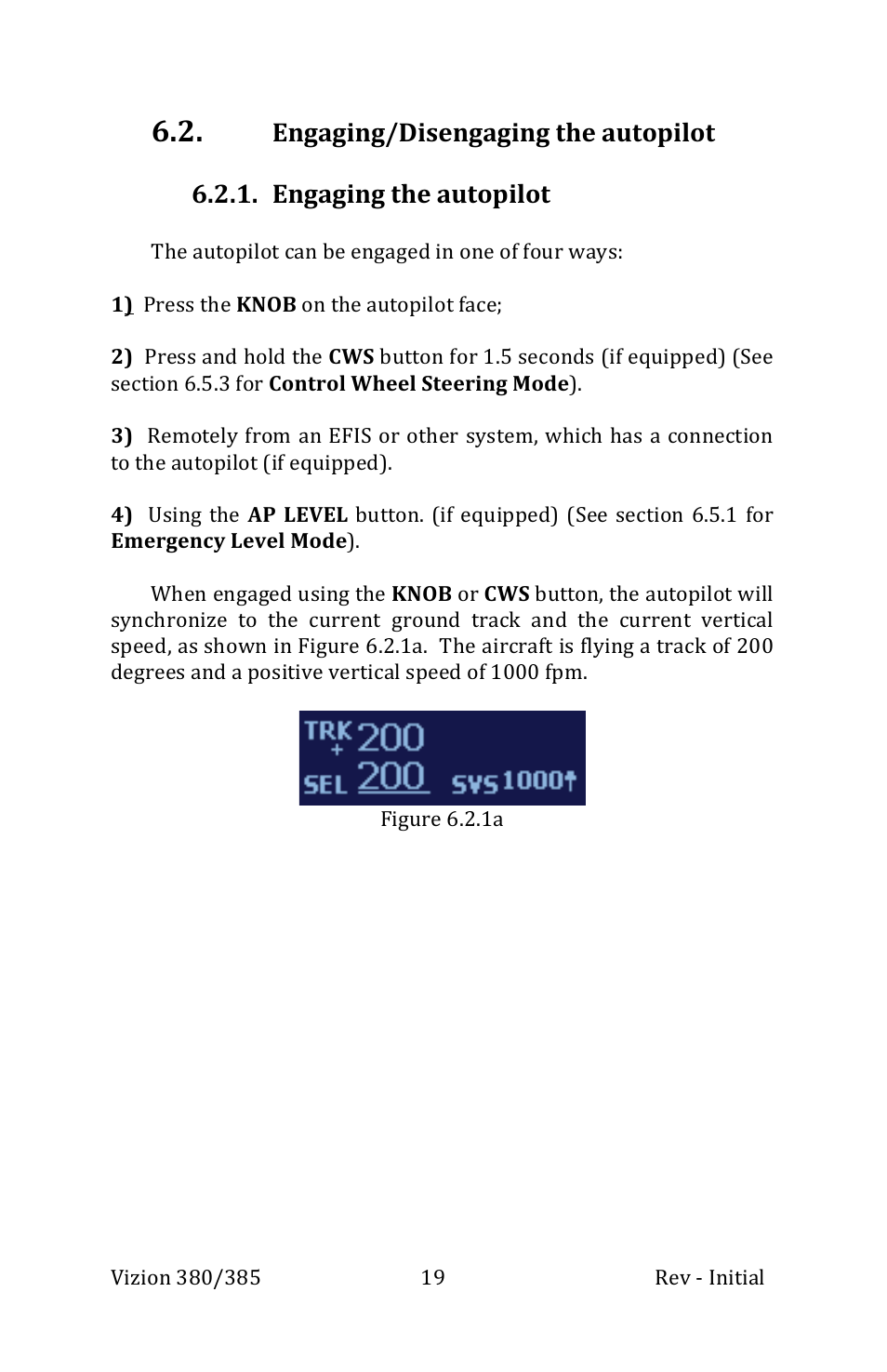 TruTrak Vizion 380-385 Operation Manual User Manual | Page 19 / 48