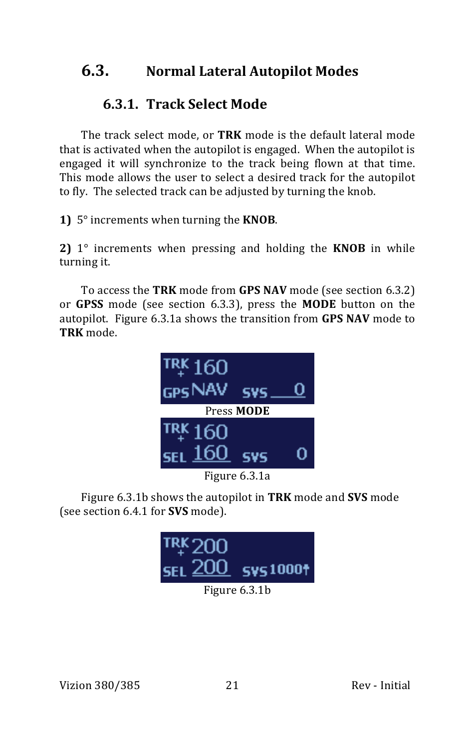 TruTrak Vizion 380-385 Operation Manual User Manual | Page 21 / 48