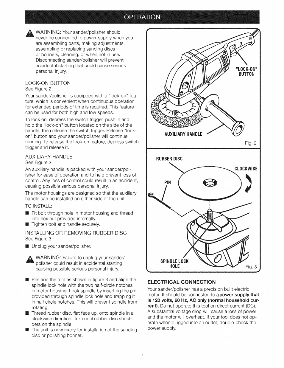 Operation | Craftsman 315.115033 User Manual | Page 7 / 14