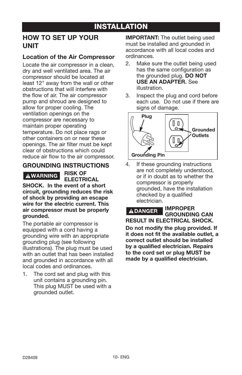 Installation, How to set up your unit | Craftsman 919.167362 User Manual | Page 10 / 48