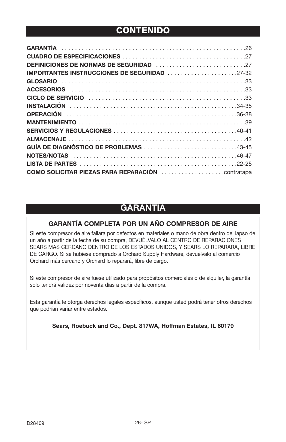 Craftsman 919.167362 User Manual | Page 26 / 48