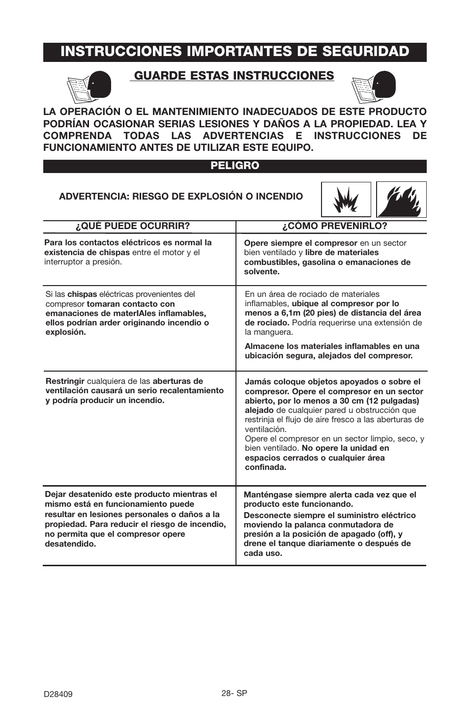 Instrucciones importantes de seguridad, Guarde estas instrucciones | Craftsman 919.167362 User Manual | Page 28 / 48