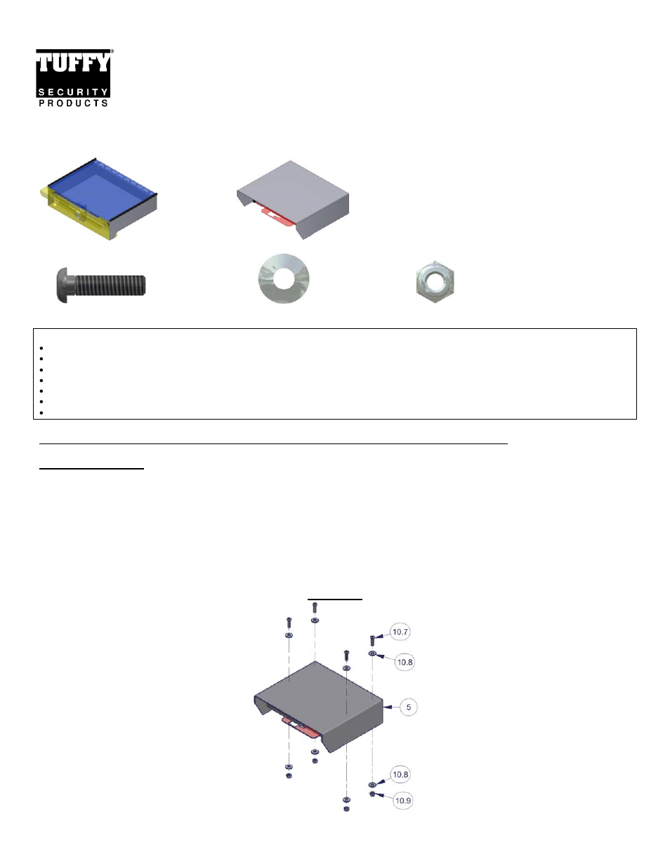 Tuffy Security 289 User Manual | 2 pages