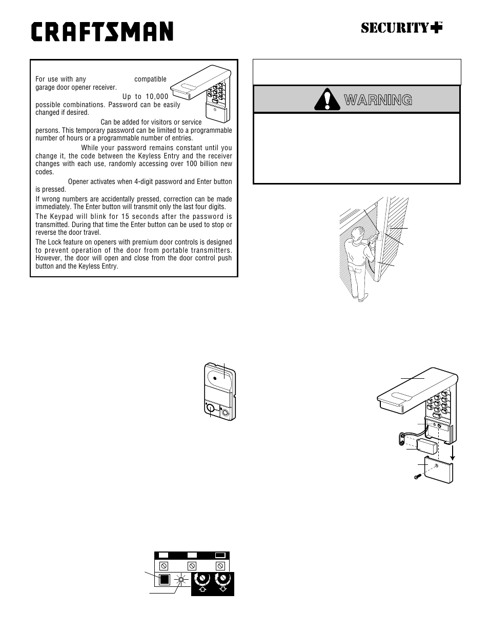 Craftsman SECURITY + 139.53684 User Manual | 2 pages