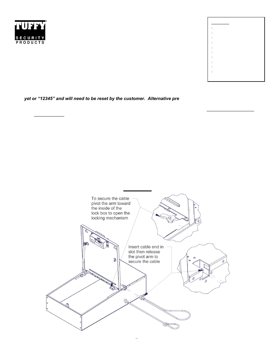 Tuffy Security 278 User Manual | 5 pages