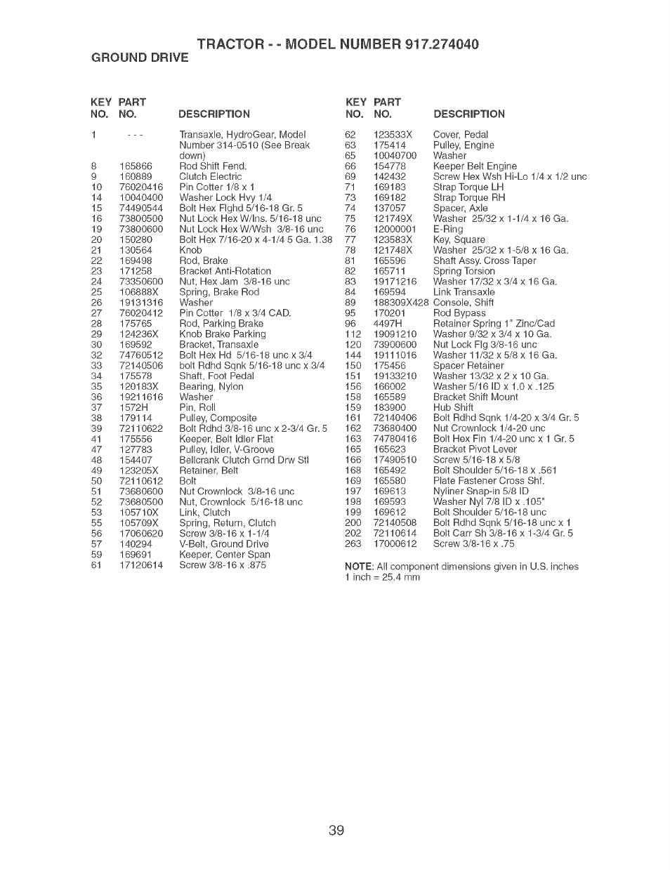 Craftsman 917.274040 User Manual | Page 39 / 56