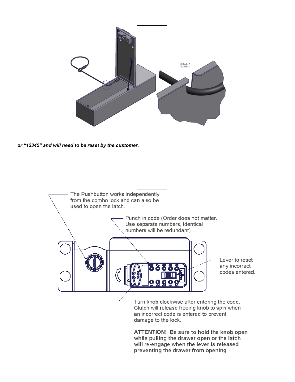 Figure 2, Instructions for changing the combination, Figure 3 | Tuffy Security 301 User Manual | Page 2 / 5
