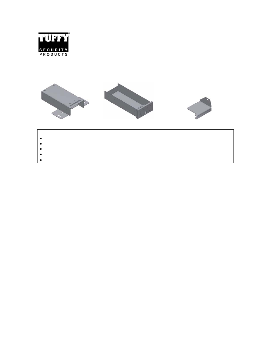 Tuffy Security 250 User Manual | 2 pages