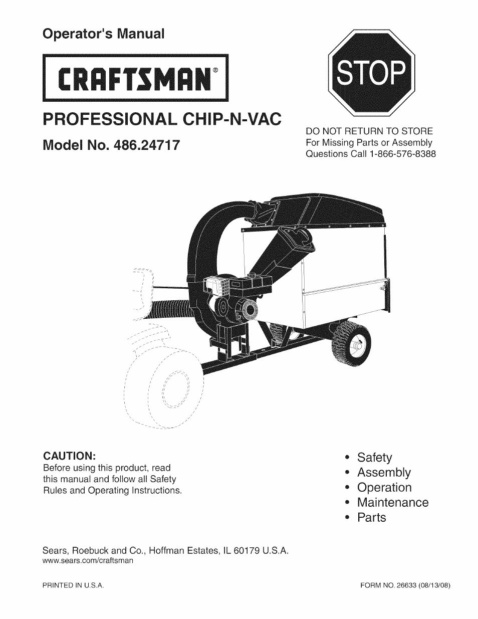 Craftsman 486.24717 User Manual | 28 pages