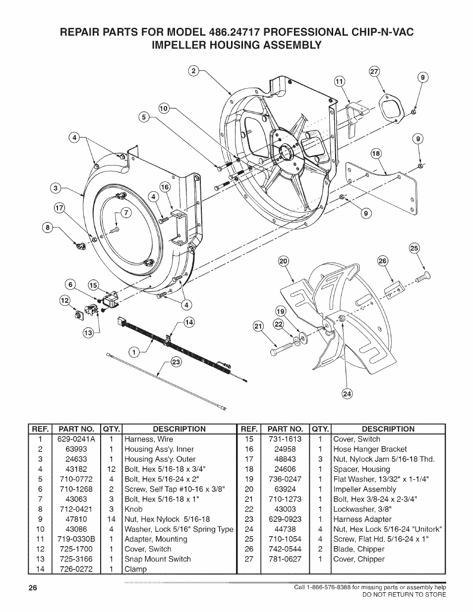 Craftsman 486.24717 User Manual | Page 26 / 28