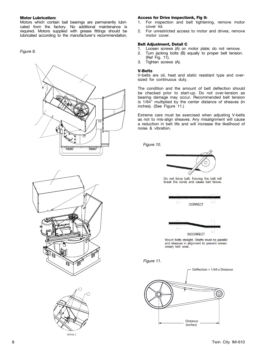 Twin City Backward Inclined Hinged Restaurant Exhaust Fan - BHRE - IM-610 User Manual | Page 8 / 12