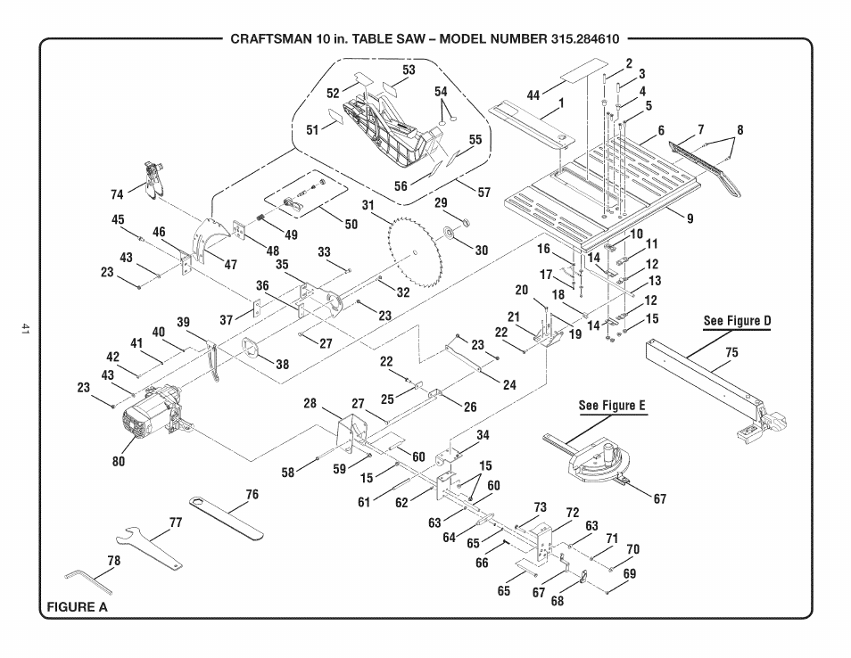 Craftsman 315.284610 User Manual | Page 41 / 48