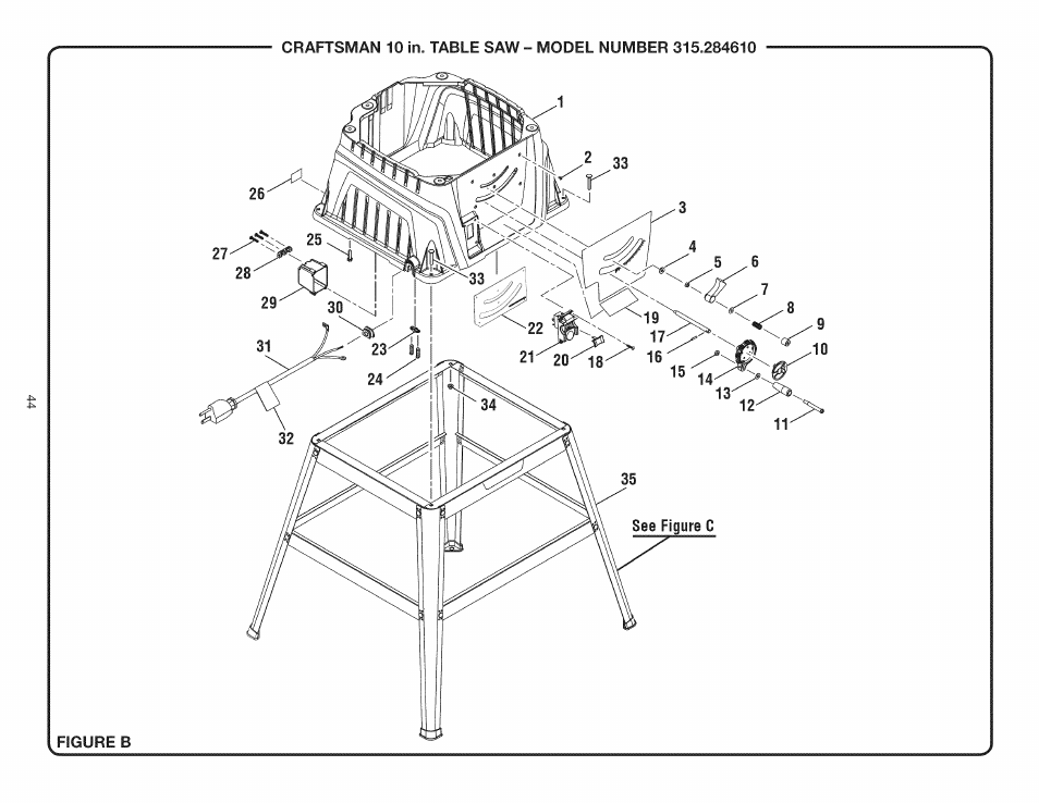 Craftsman 315.284610 User Manual | Page 44 / 48