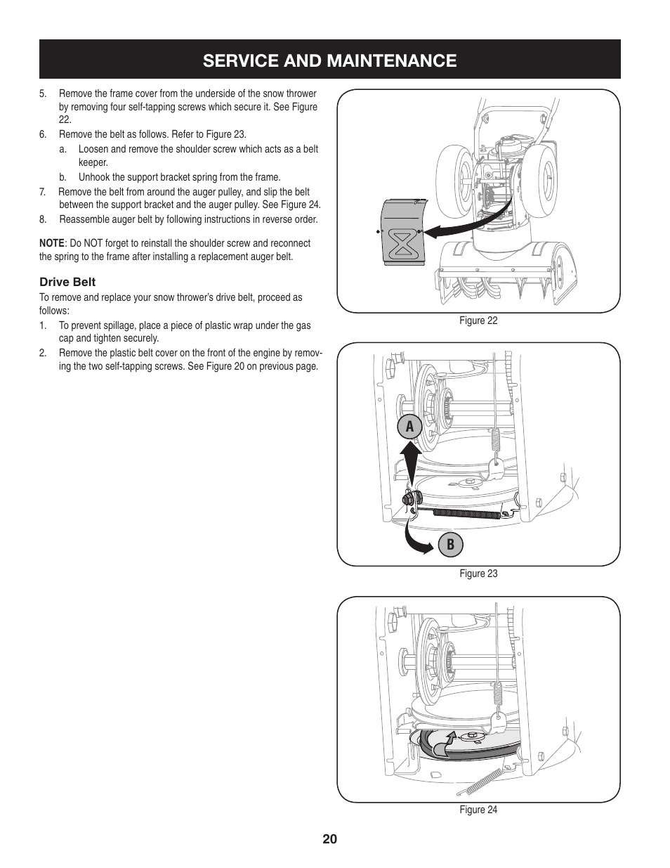 Service and maintenance | Craftsman 247.88355 User Manual | Page 20 / 64