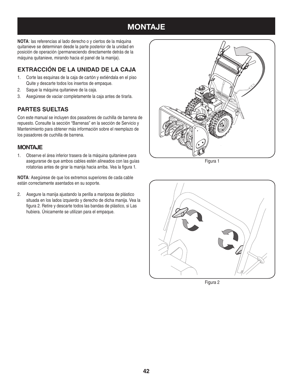 Montaje | Craftsman 247.88355 User Manual | Page 42 / 64