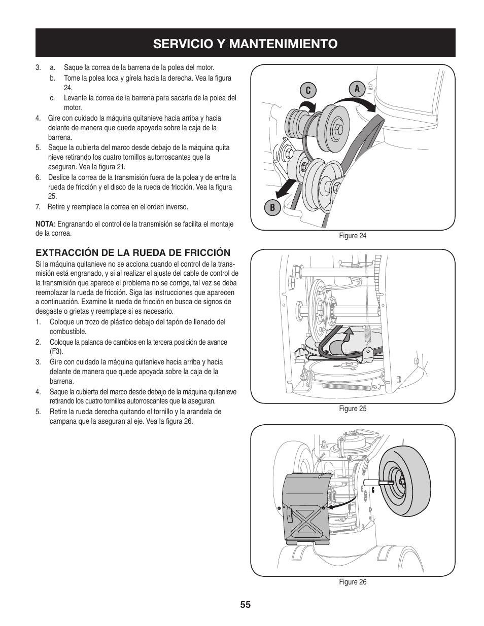 Servicio y mantenimiento | Craftsman 247.88355 User Manual | Page 55 / 64