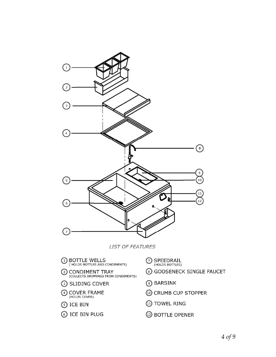 Teob30-b 30” built-in outdoor bar | Twin Eagles TEOB30F-B User Manual | Page 5 / 10