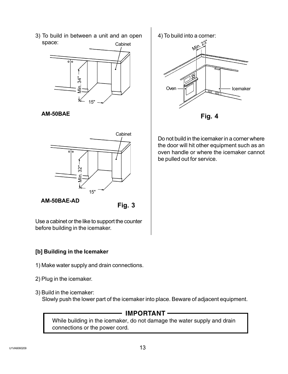 Fig. 4, Important, Fig. 3 | Twin Eagles AM-50BAE-AD User Manual | Page 13 / 51