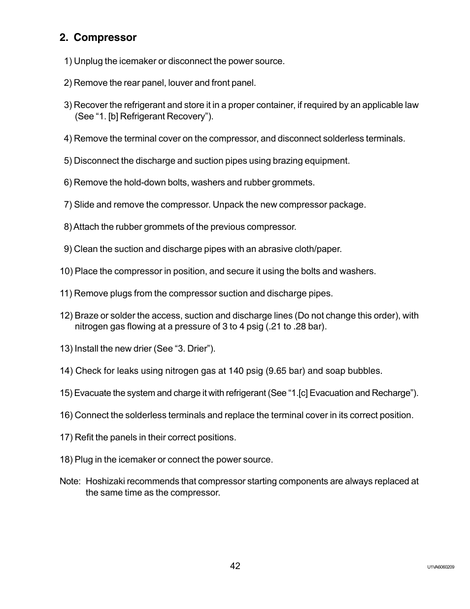 Compressor | Twin Eagles AM-50BAE-AD User Manual | Page 42 / 51