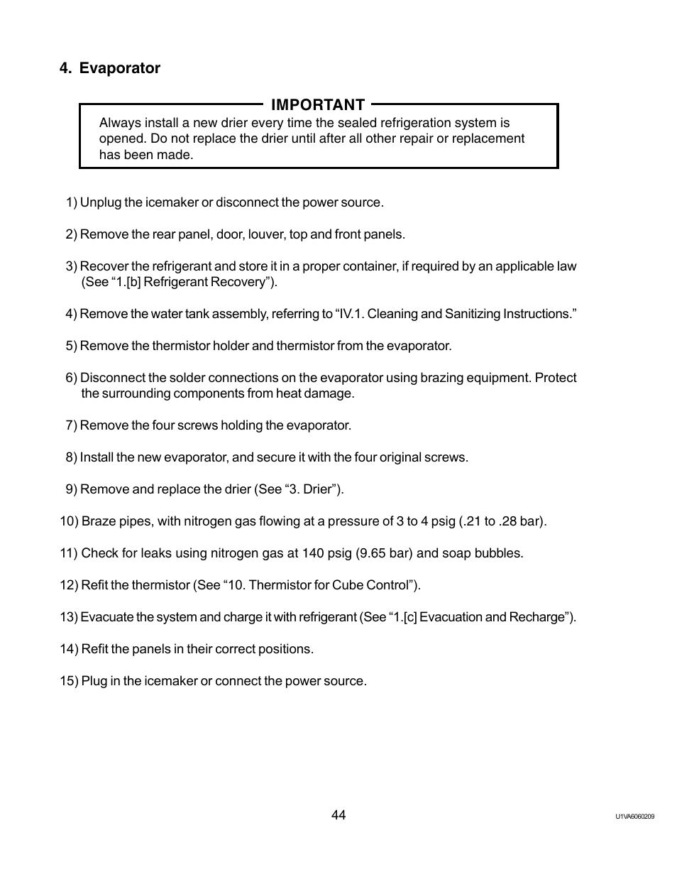 Evaporator | Twin Eagles AM-50BAE-AD User Manual | Page 44 / 51