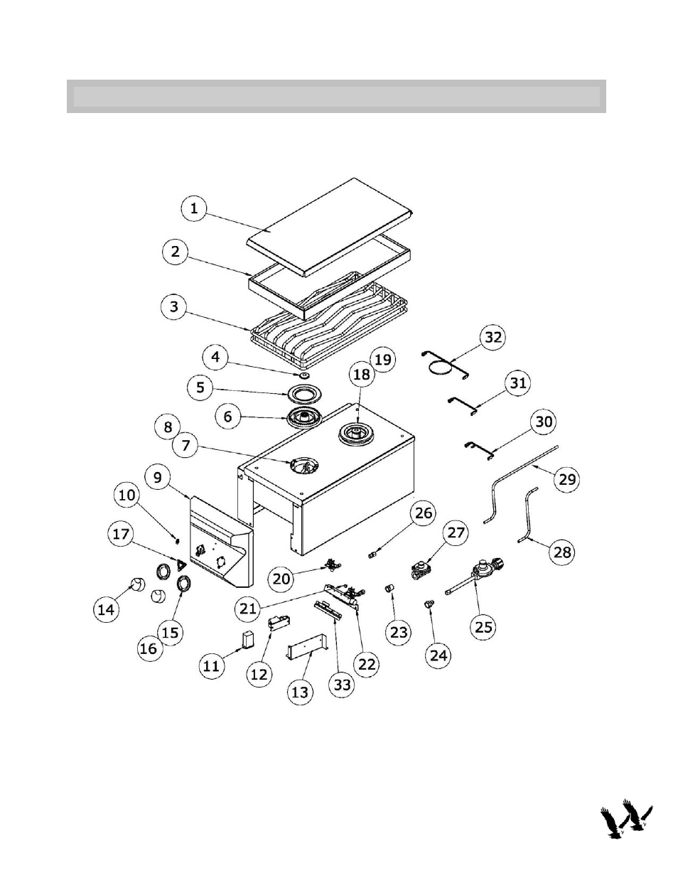 Exploded view | Twin Eagles TESB132F-B User Manual | Page 8 / 12