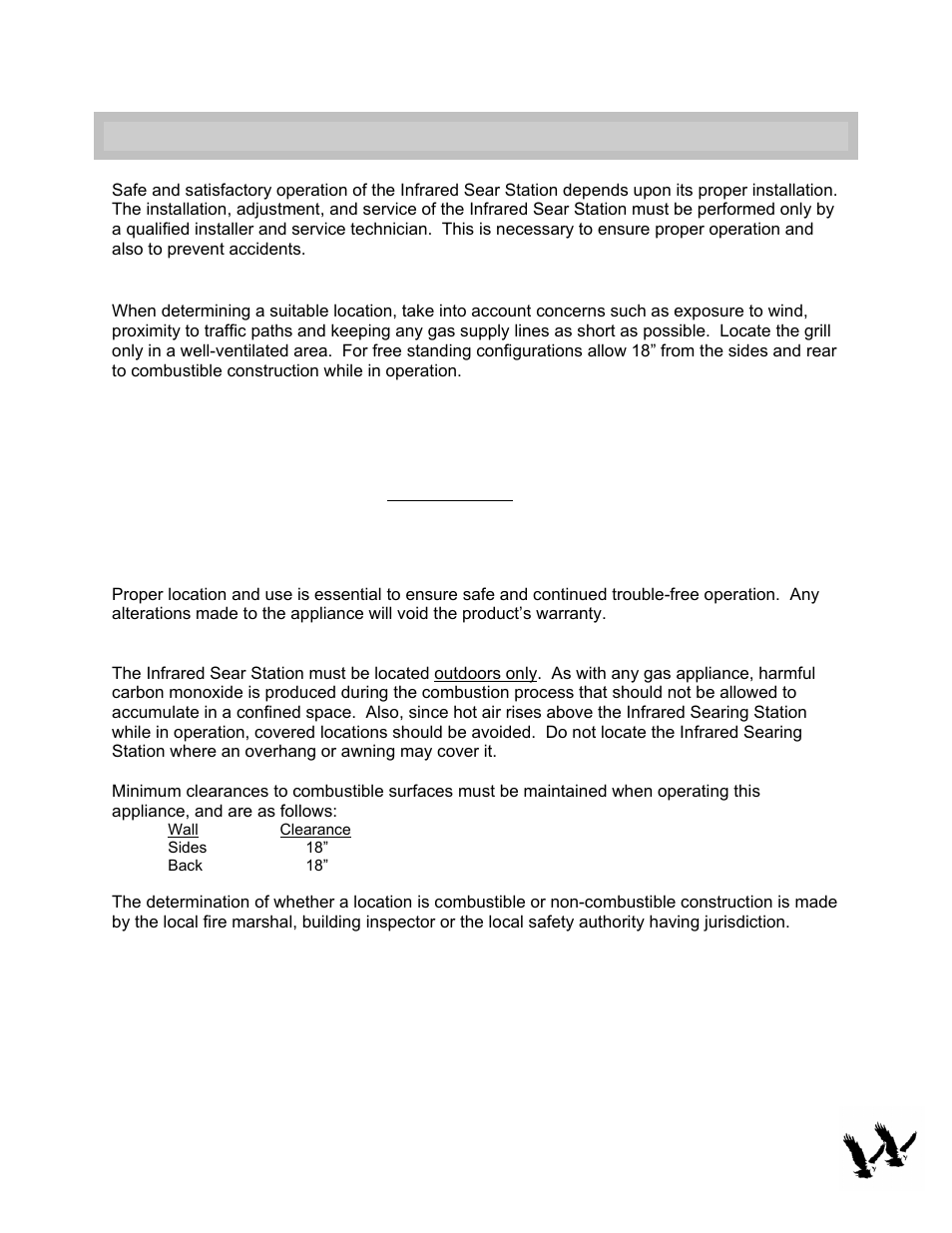 Installation of the infrared sear station | Twin Eagles TPSS-13F User Manual | Page 5 / 13