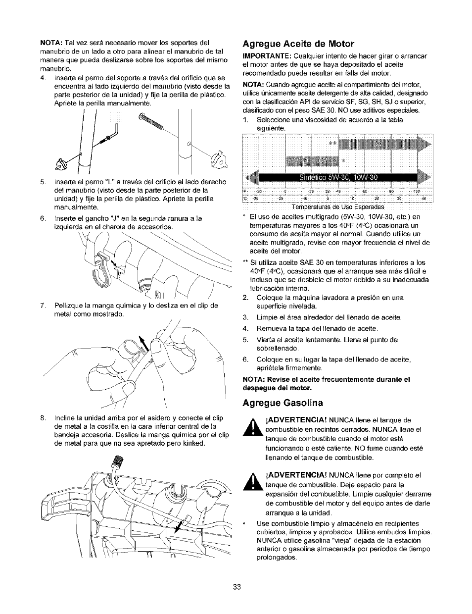 Agregue aceite de motor, Isiillii | Craftsman 580.753000 User Manual | Page 33 / 48