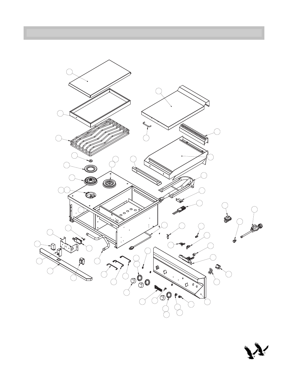 Exploded view, Dine & b | Twin Eagles TEBC30-B User Manual | Page 15 / 19