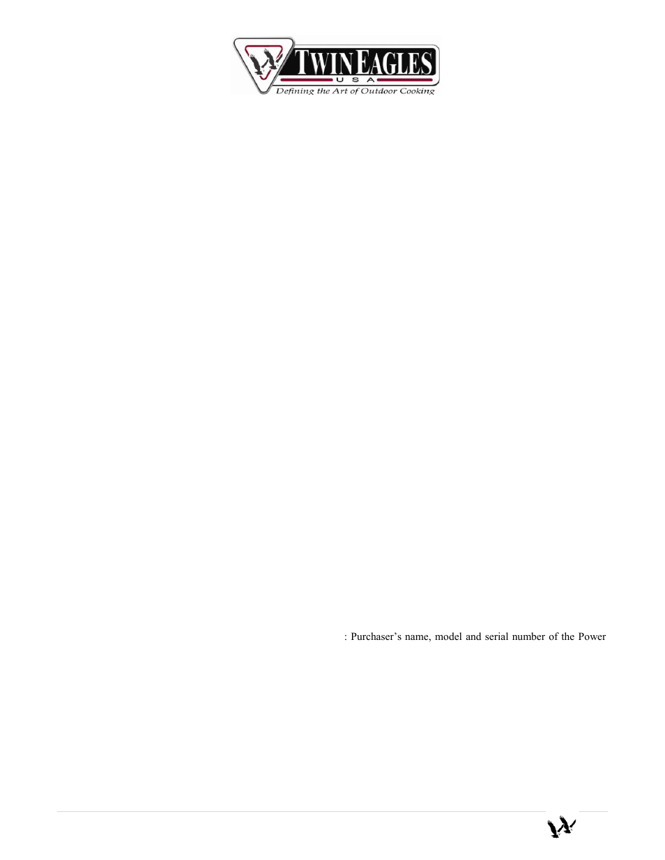Twin eagles power burner warranty | Twin Eagles TEPB24-B User Manual | Page 15 / 17