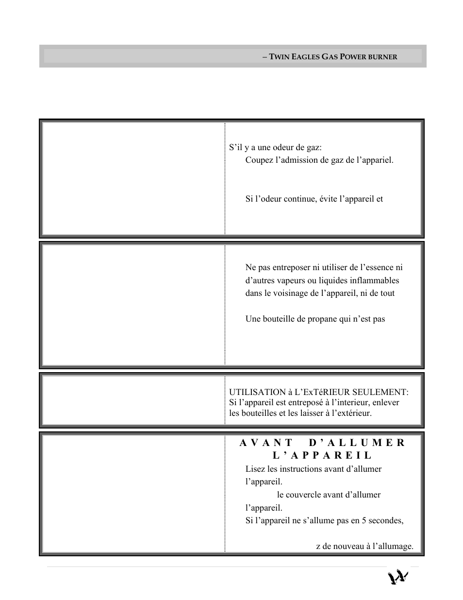 Important safety information | Twin Eagles TEPB24-B User Manual | Page 2 / 17