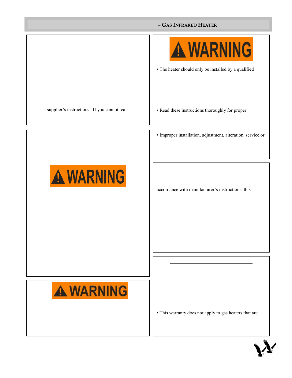 Safety precautions | Twin Eagles TEGH48 User Manual | Page 3 / 25
