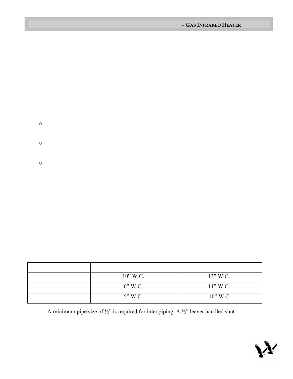 Gas installation requirements | Twin Eagles TEGH48 User Manual | Page 6 / 25