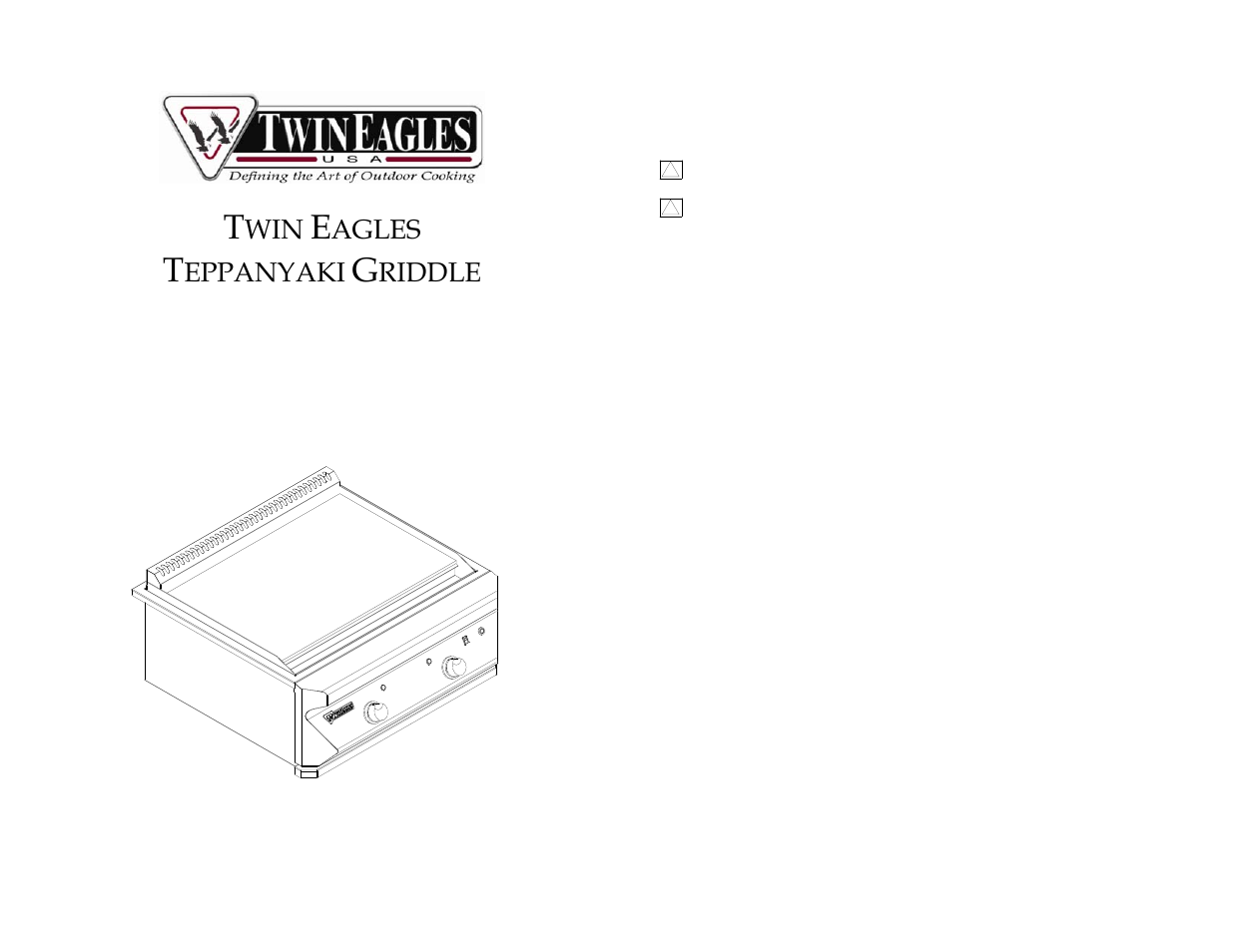 Twin Eagles Teppanyaki Griddle LP to NG Conversion User Manual | 3 pages